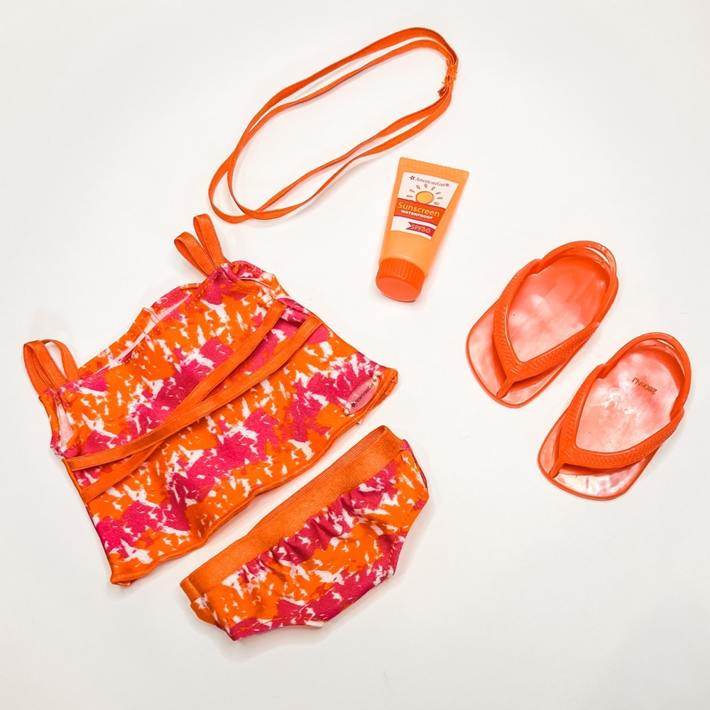 American Girl Bright and Splashy Tankini Swimsuit Set